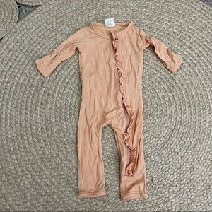 Spearmint baby peach zip one piece